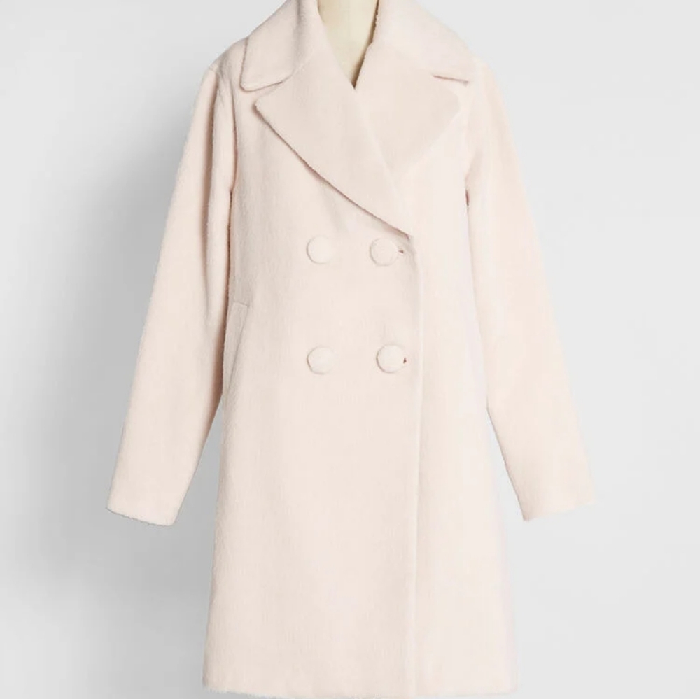 NWT Modcloth Winter Dreamin' Coat - XL - Ivory